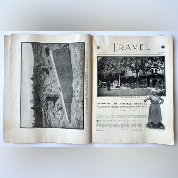 1913 JUNE TRAVEL MAGAZINE - QUIMPERLE, BRITTANY Railroads, Cars, Parks, Ads - Picture 10 of 16